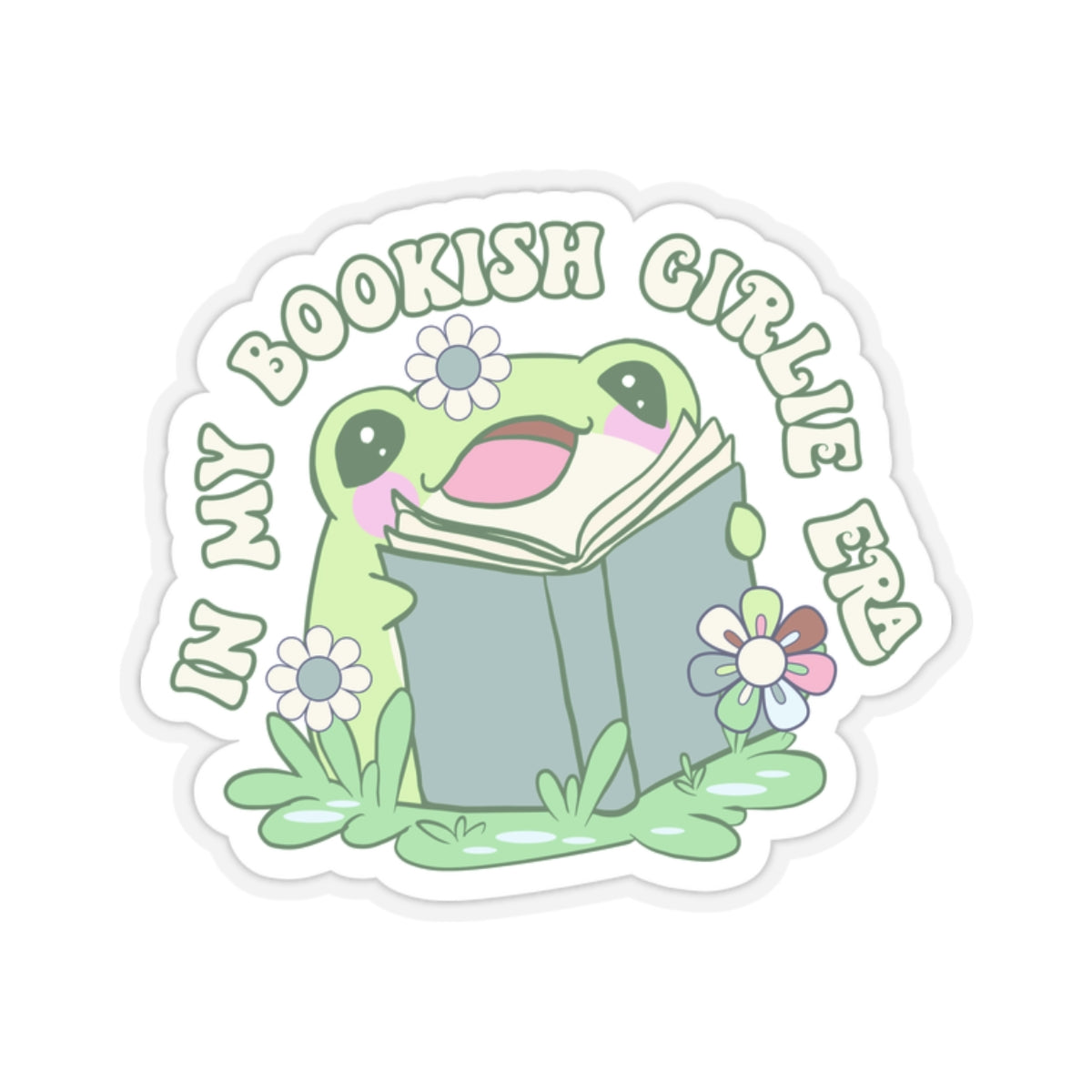 Froggie Bookish Girlie Sticker