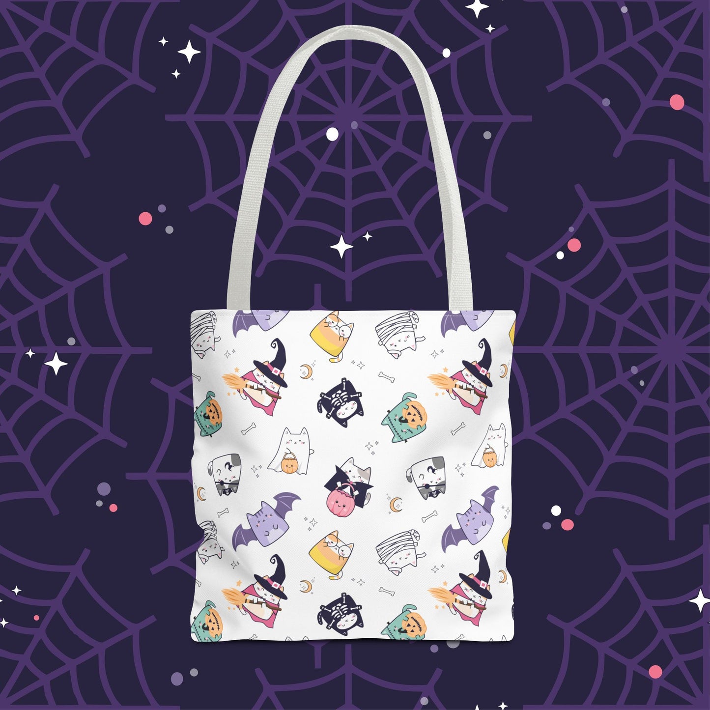 Meow-lloween Tote Bag