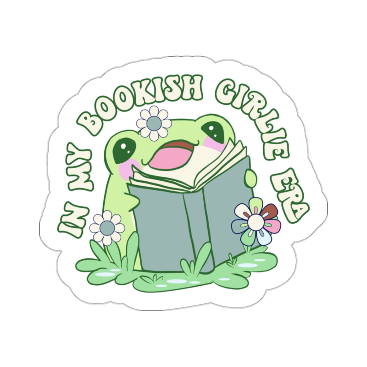 Froggie Bookish Girlie Sticker