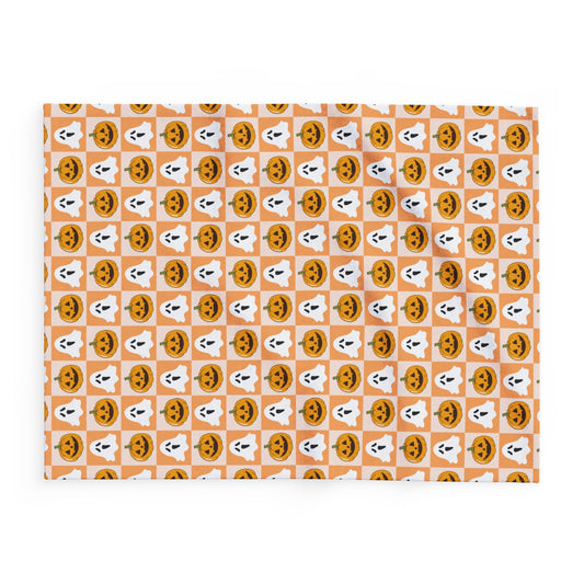 Spooky Squares Fleece Blanket