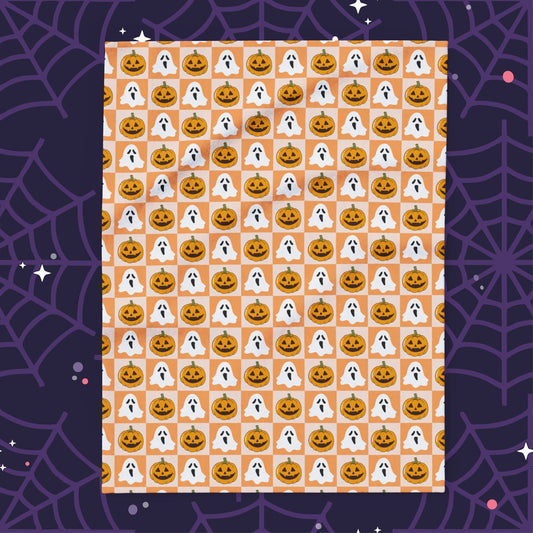 Spooky Squares Fleece Blanket