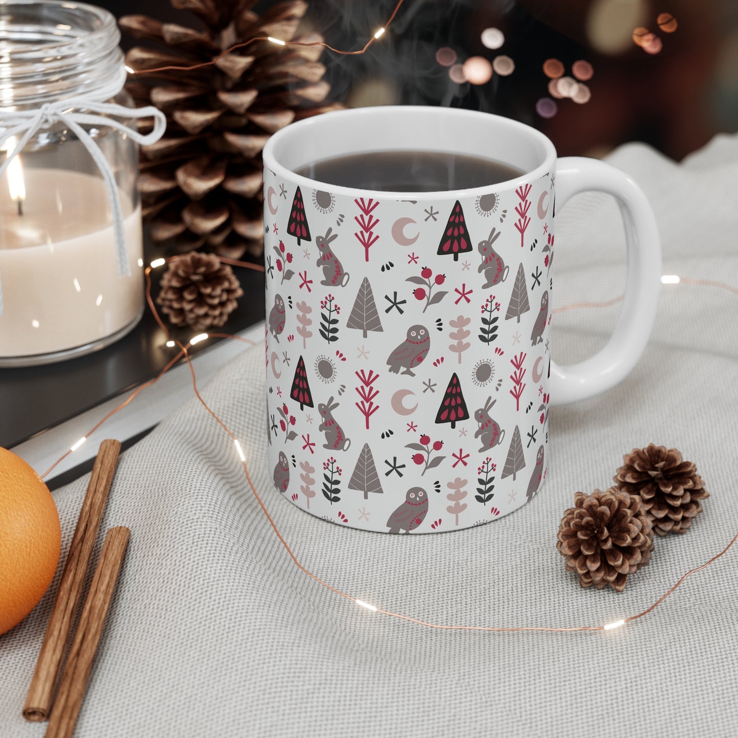 Owl and Bunny’s Holiday Adventure Mug 11oz