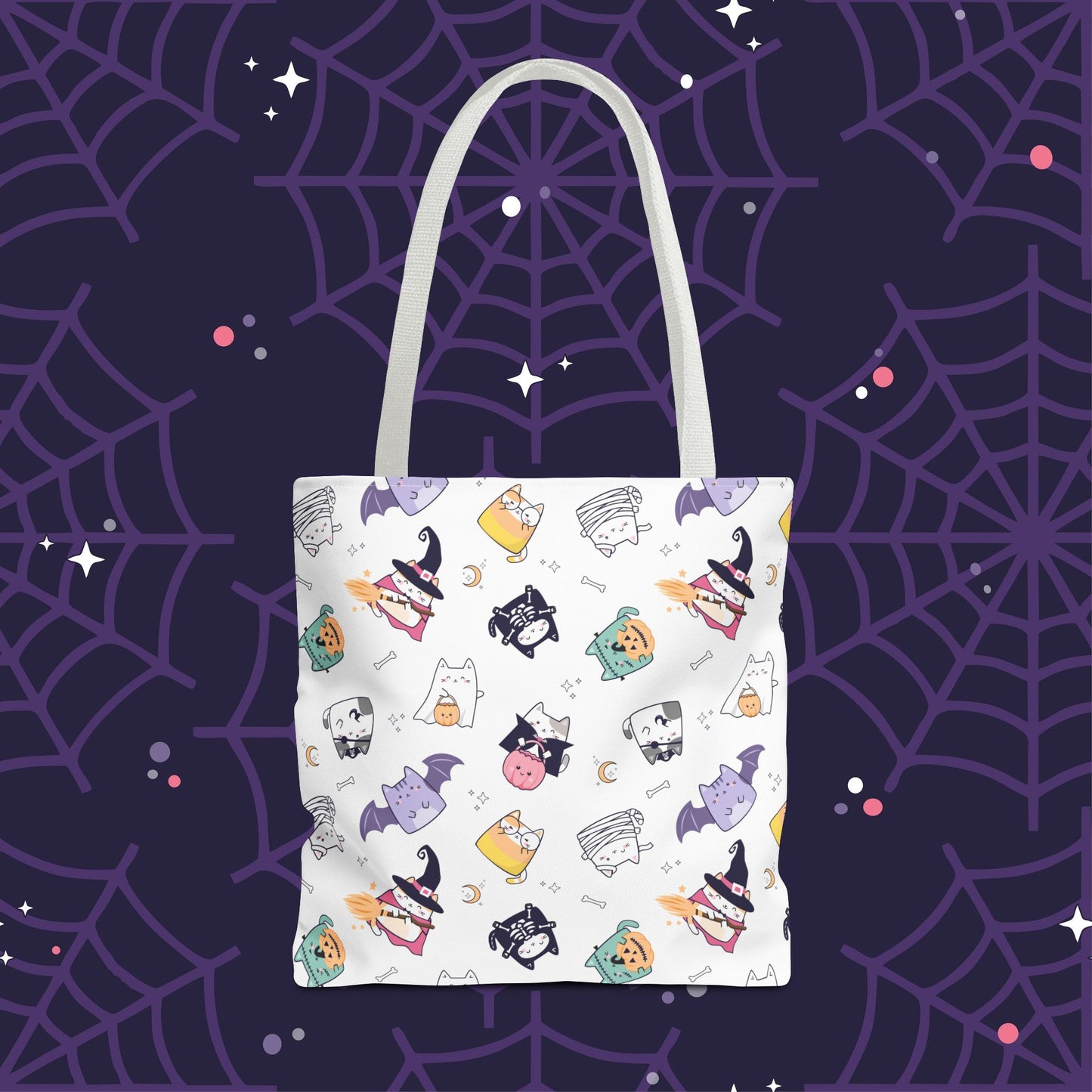 Meow-lloween Tote Bag