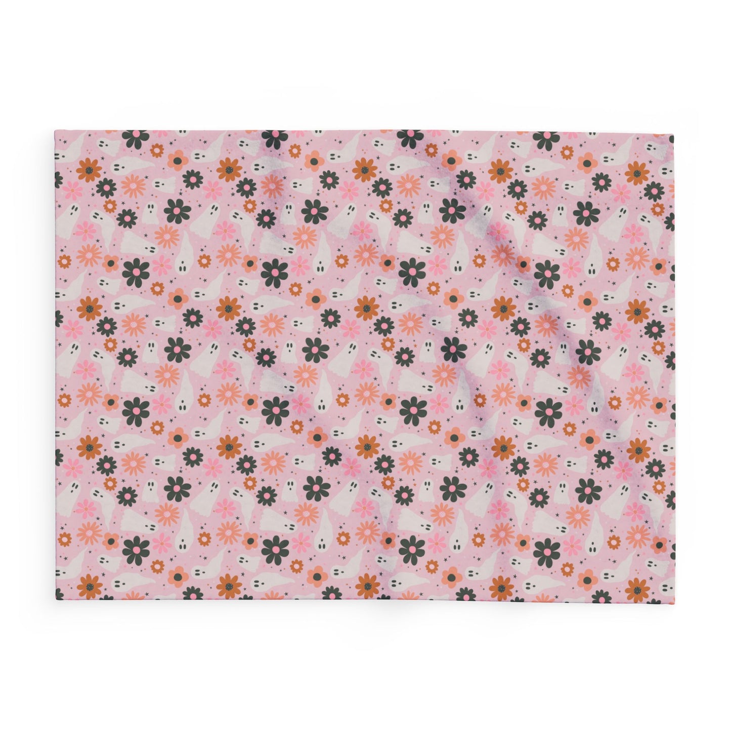 Ghostly Blooms Fleece Blanket