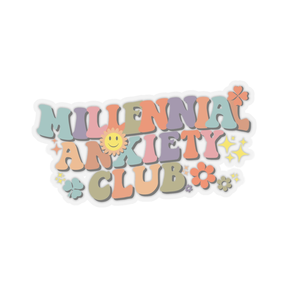 Millennial Anxiety Club Sticker