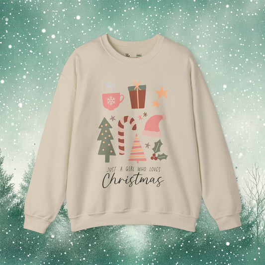 Just a Girl Who Loves Christmas Sweatshirt