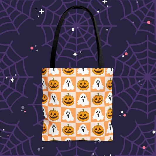 Spooky Squares Tote Bag