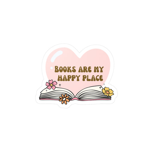 Books are My Happy Place Vinyl Decal